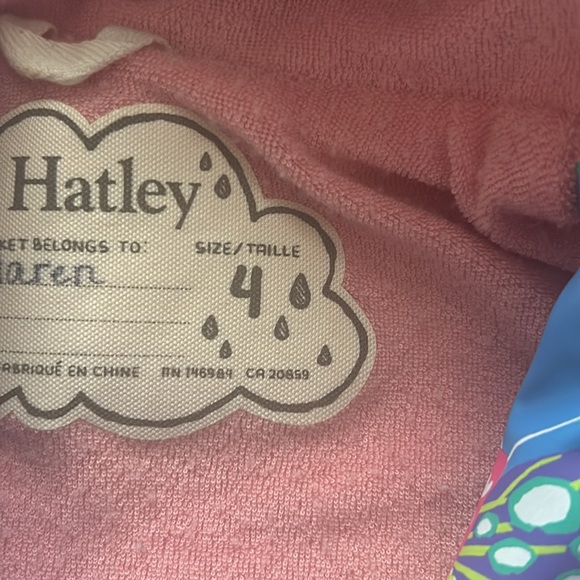 EUC Hatley Raincoat Girls Butterfly Butterflies - Picture 4 of 6